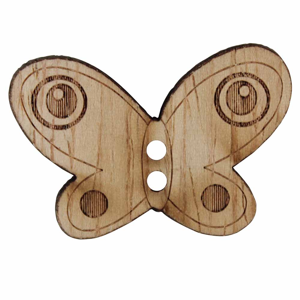 INSPIRE 2-Hole Button – 30 mm (1 1/8 in.) – 4 Count – Wood - second product view
