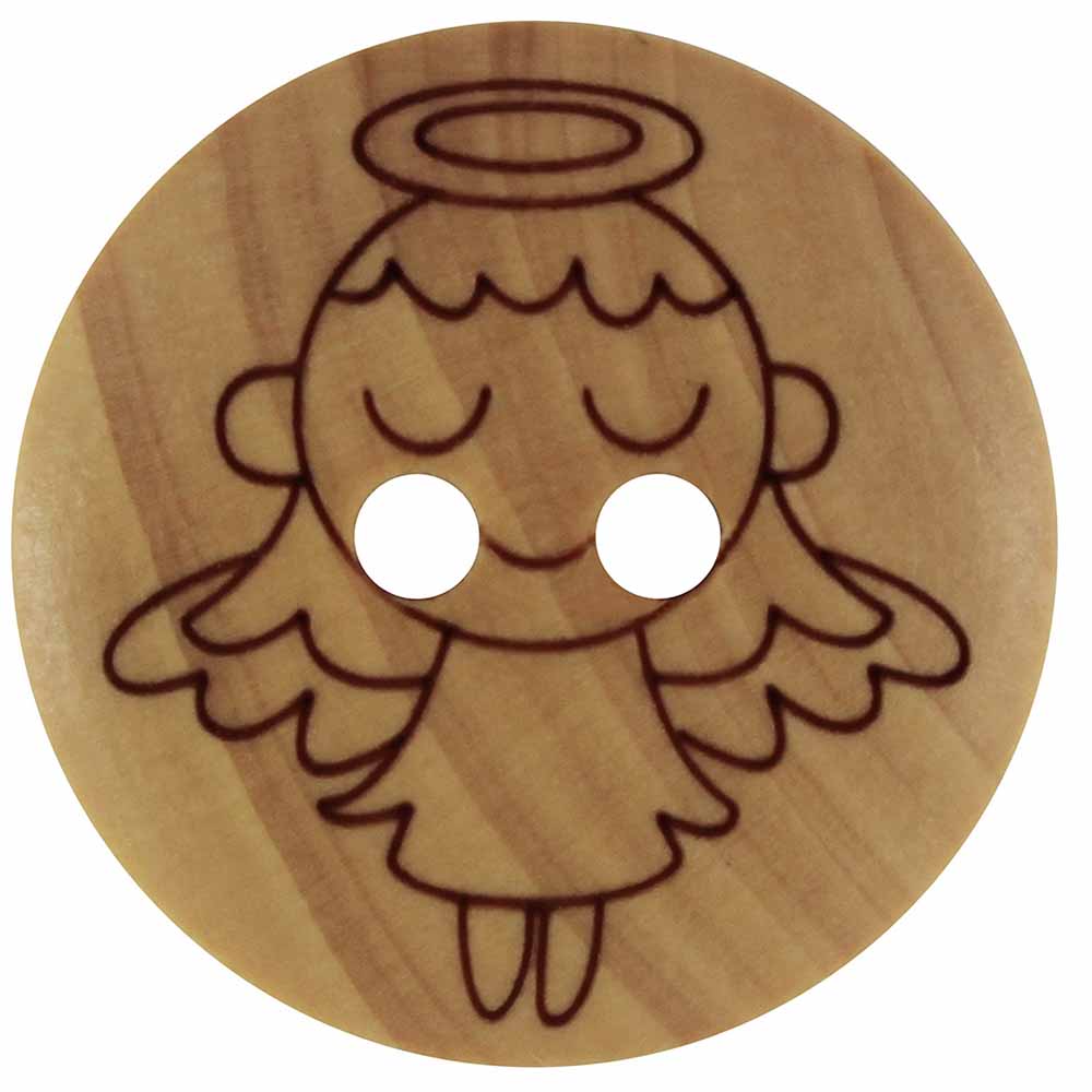 INSPIRE 2-Hole Button – 18 mm (3/4 in.) – 5 Count – Wood - second product view