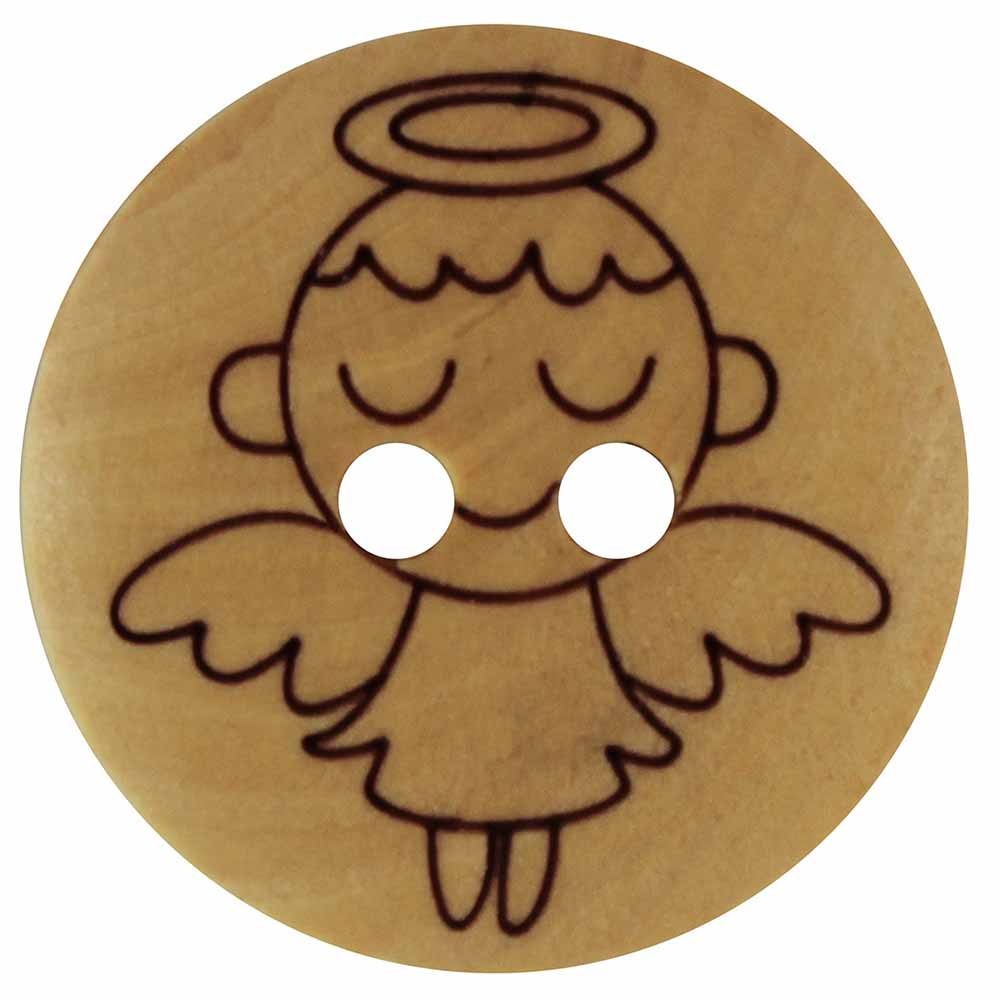 INSPIRE 2-Hole Button – 18 mm (3/4 in.) – 5 Count – Wood - second product view