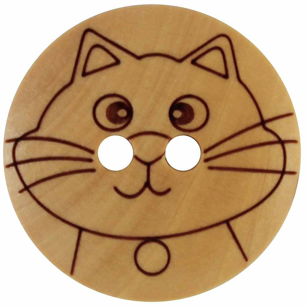 INSPIRE 2-Hole Button – 18 mm (3/4 in.) – 5 Count – Wood - verified H.A. Kidd secondary view