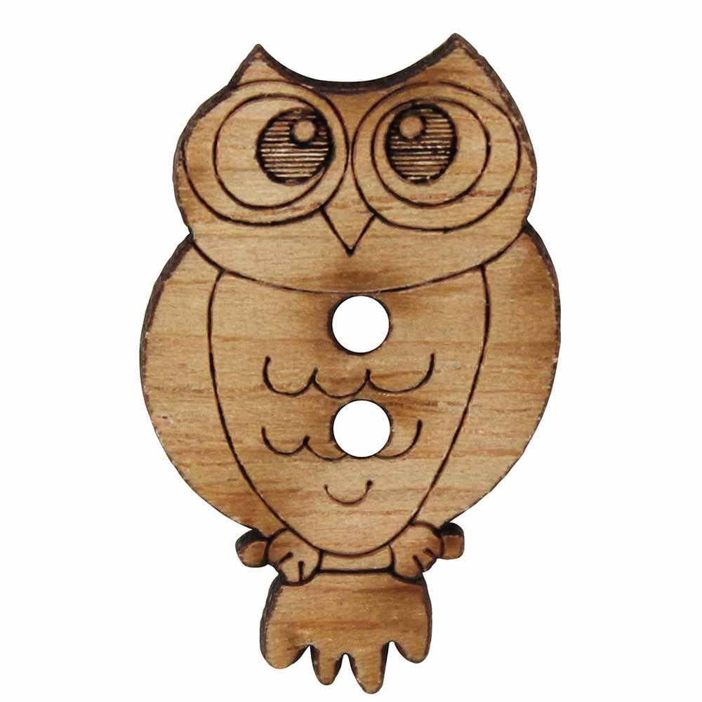 INSPIRE 2-Hole Button – 28 mm (1 1/8 in.) – 4 Count – Wood - verified H.A. Kidd secondary view