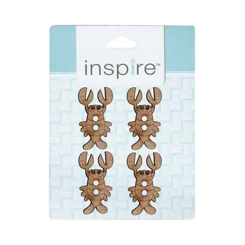 INSPIRE 2-Hole Button – 30 mm (1 1/8″) – 4 Count – Wood
