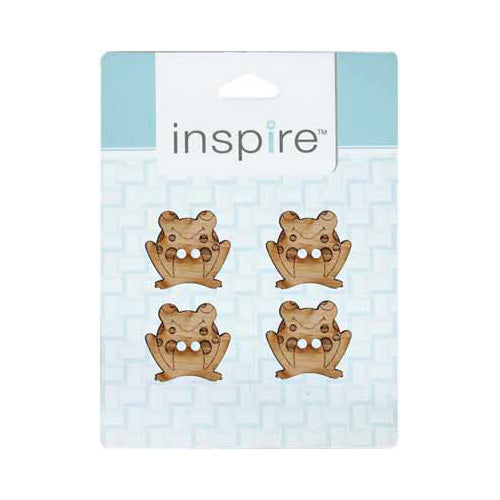 INSPIRE 2-Hole Button – 28 mm (1 1/8″) – 4 Count – Wood