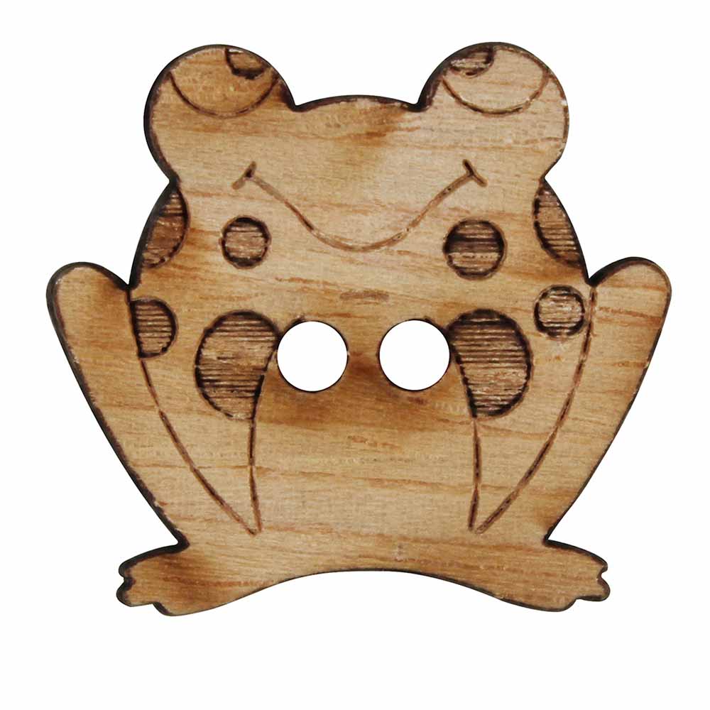 INSPIRE 2-Hole Button – 28 mm (1 1/8 in.) – 4 Count – Wood - verified H.A. Kidd secondary view