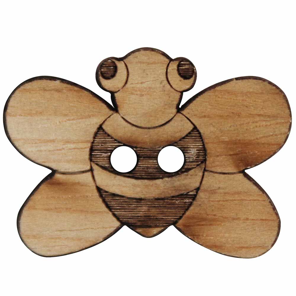 INSPIRE 2-Hole Button – 29 mm (1 1/8 in.) – 4 Count – Wood - verified H.A. Kidd secondary view