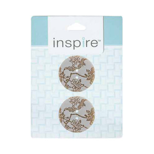 INSPIRE 2-Hole Button – 34 mm (1 3/8″) – 2 Count – Polyester