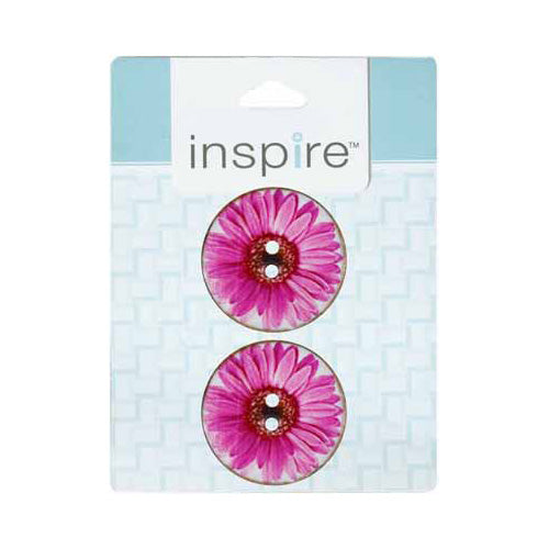 INSPIRE 2-Hole Button – 34 mm (1 3/8″) – 2 Count – Coconut
