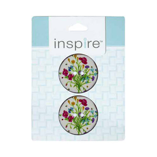 INSPIRE 2-Hole Button – 34 mm (1 3/8″) – 2 Count – Coconut