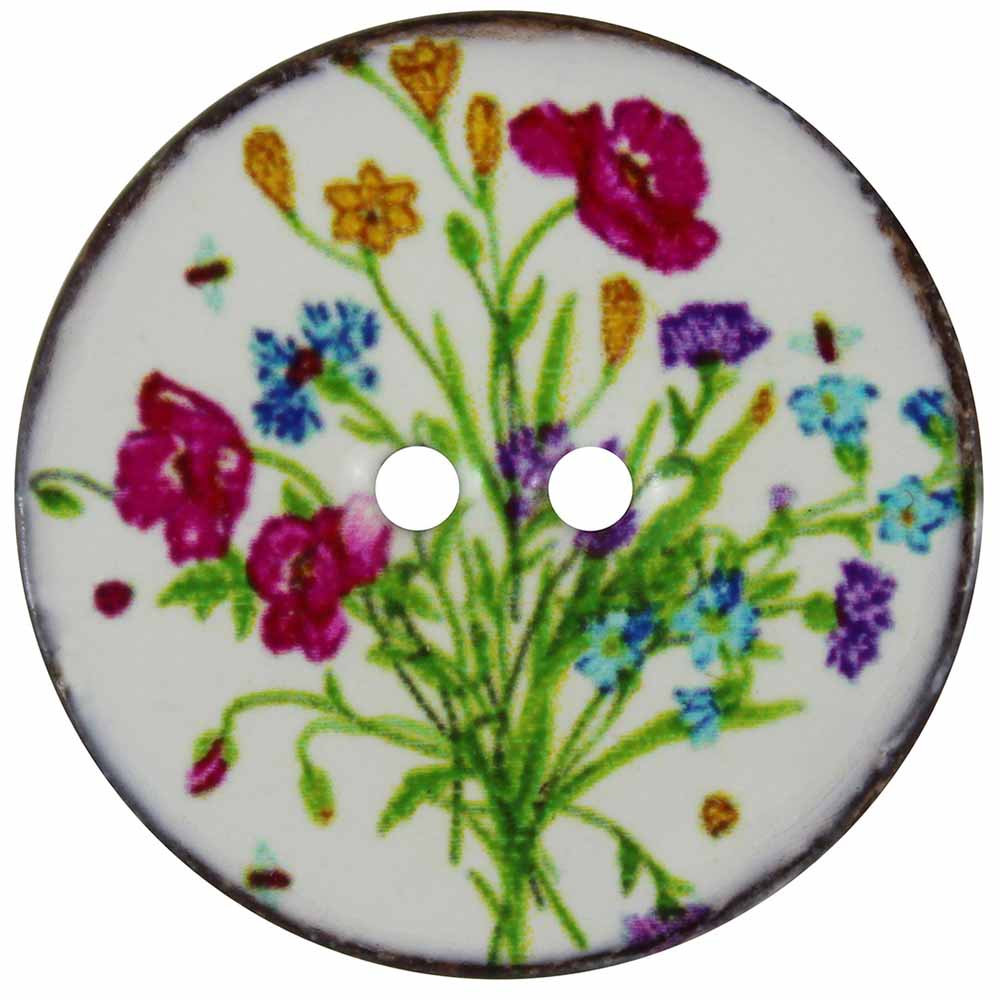 INSPIRE 2-Hole Button – 34 mm (1 3/8 in.) – 2 Count – Coconut - verified H.A. Kidd secondary view