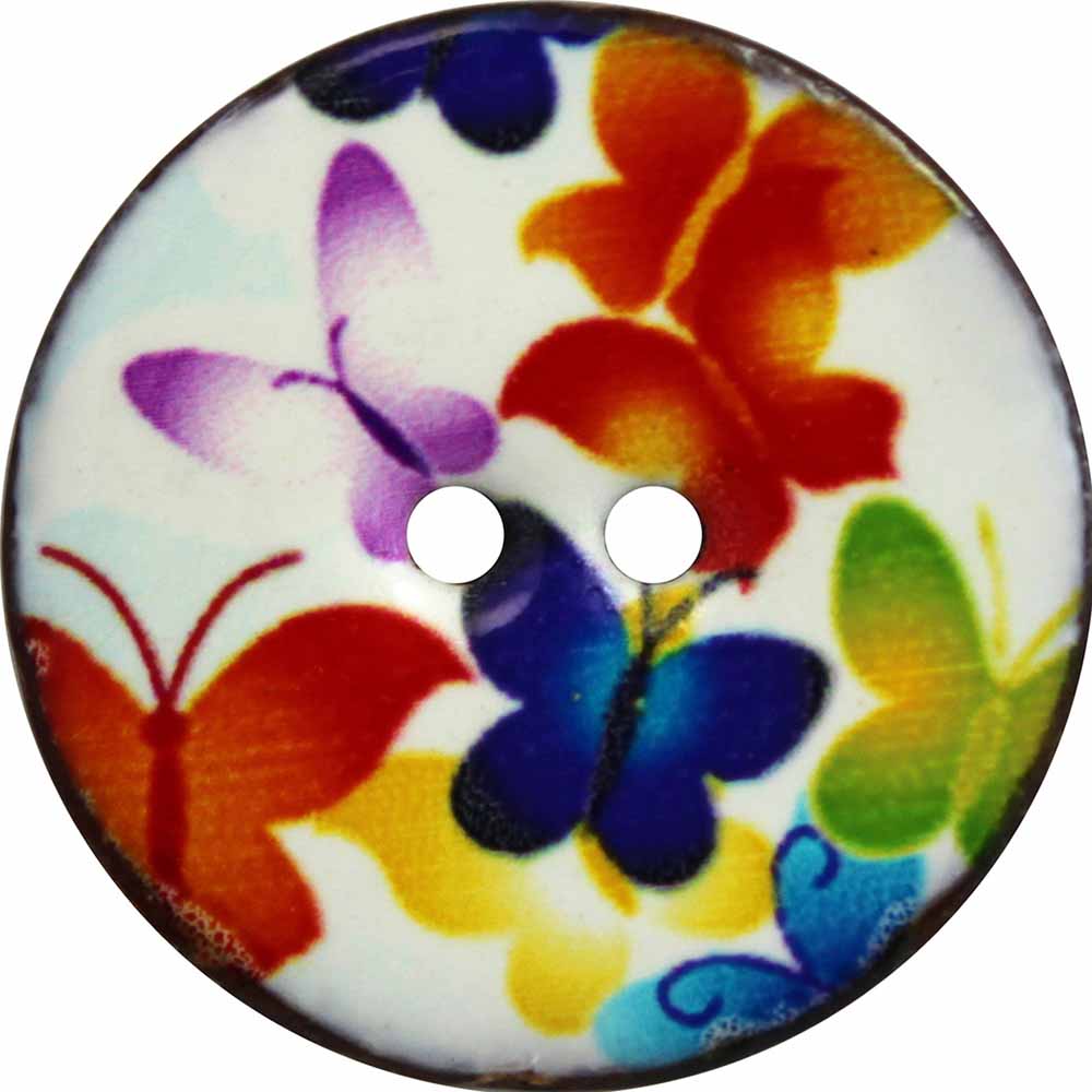 INSPIRE 2-Hole Button – 34 mm (1 3/8 in.) – 2 Count – Coconut - verified H.A. Kidd secondary view