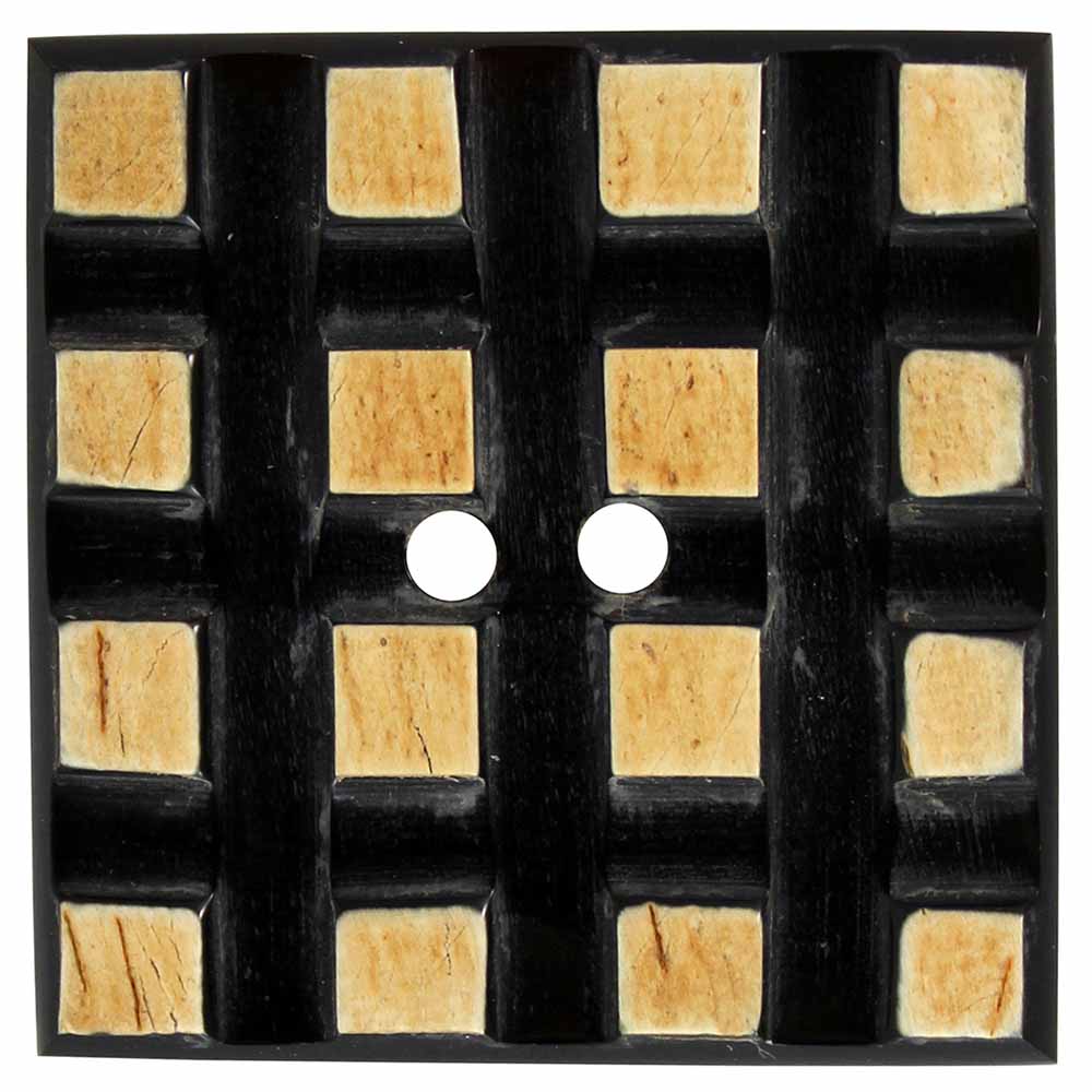 INSPIRE 2-Hole Button – 56 mm (2 1/4 in.) – 1 Count – Horn - verified H.A. Kidd secondary view