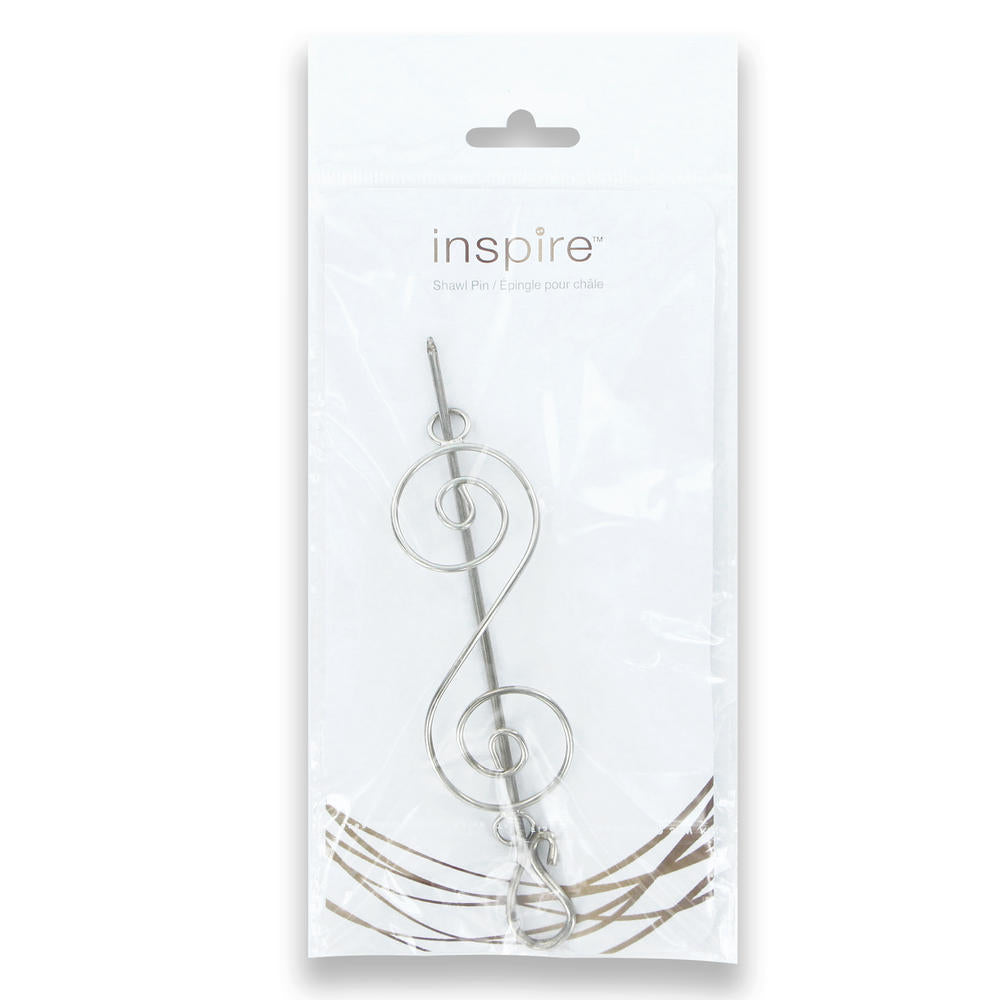 INSPIRE Shawl Pin – Metal Swirl – 112 mm (4 13/32″) – Metal