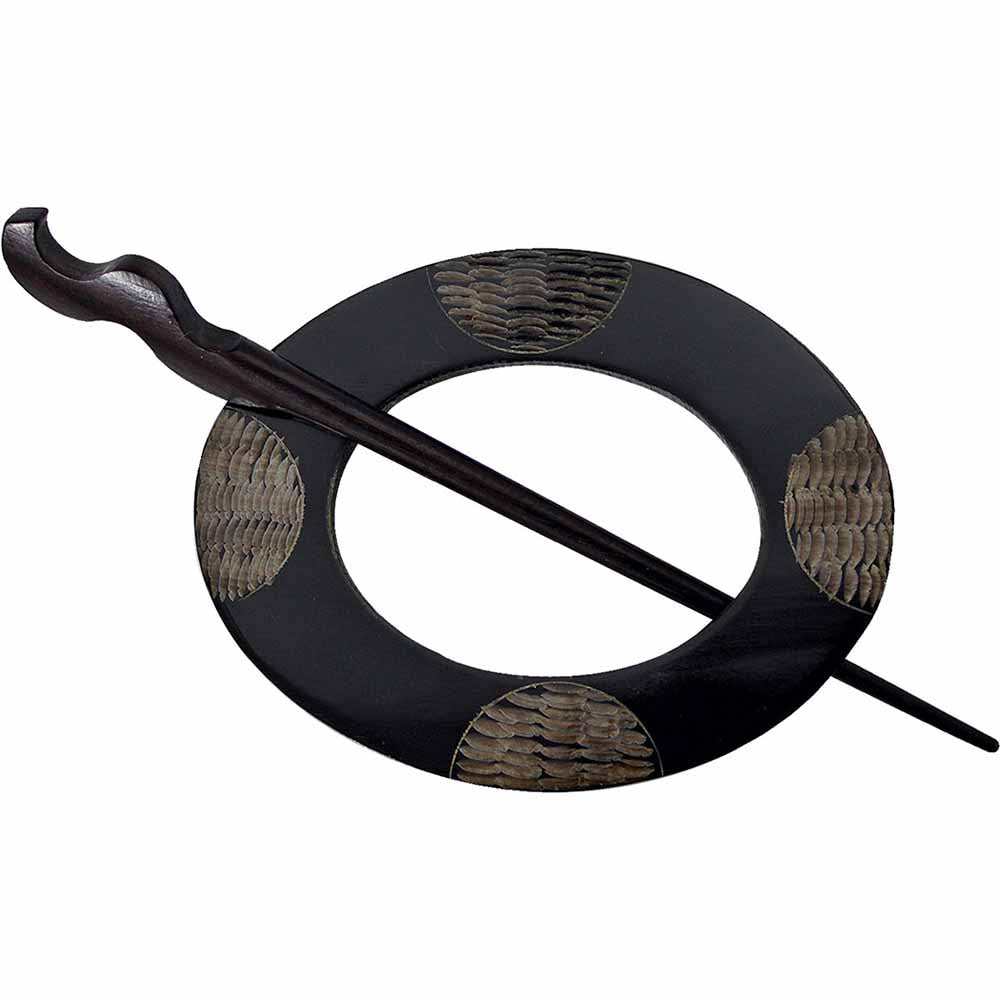 INSPIRE horn shawl pin, 85 mm (3 3/8 in.)