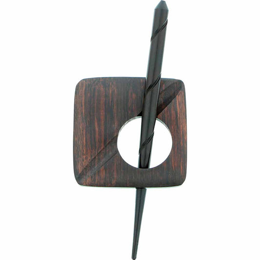 INSPIRE Shawl Pin — Wood, 78 mm (3 1/8 in)