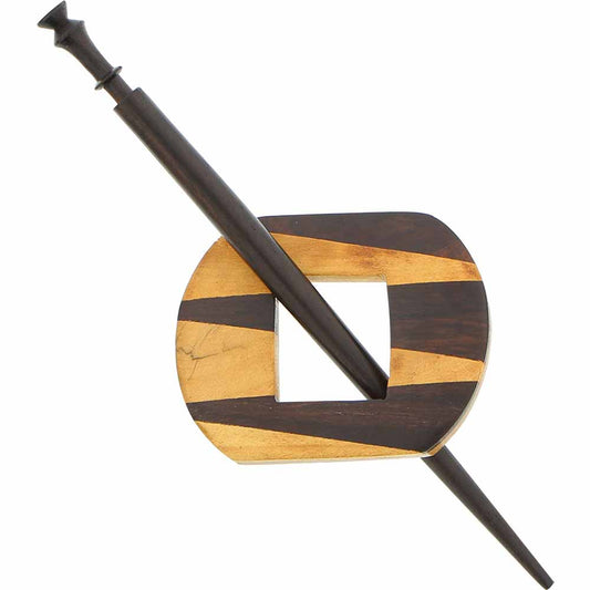 INSPIRE Shawl Pin — Wood, 57 mm (2 1/4 in)