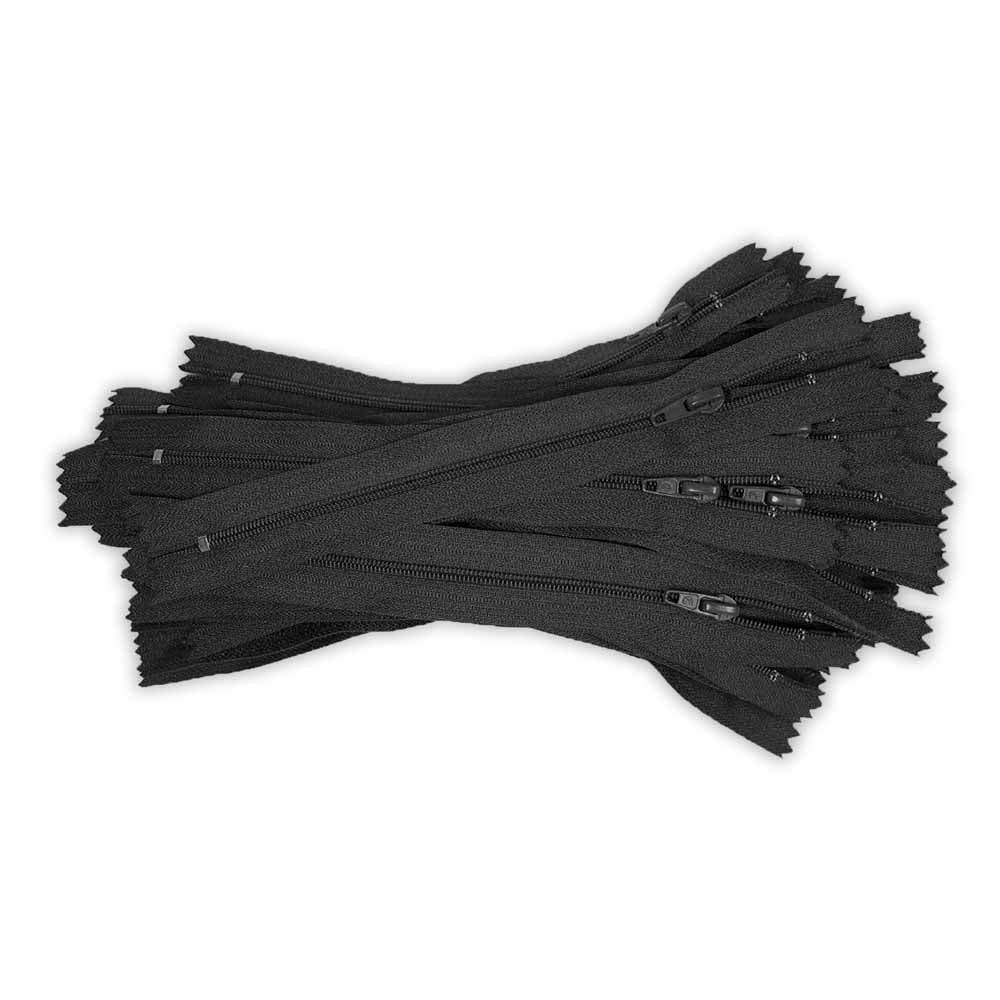 COSTUMAKERS Bulk Packed Light Weight Closed End Zipper 18cm (7 in.) - Black