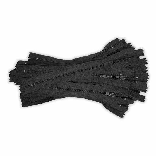 COSTUMAKERS Bulk Packed Light Weight Closed End Zipper 18cm (7 in.) - Black
