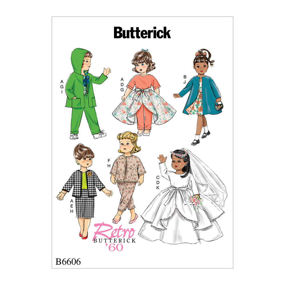 BUTTERICK B6606 Doll Clothes