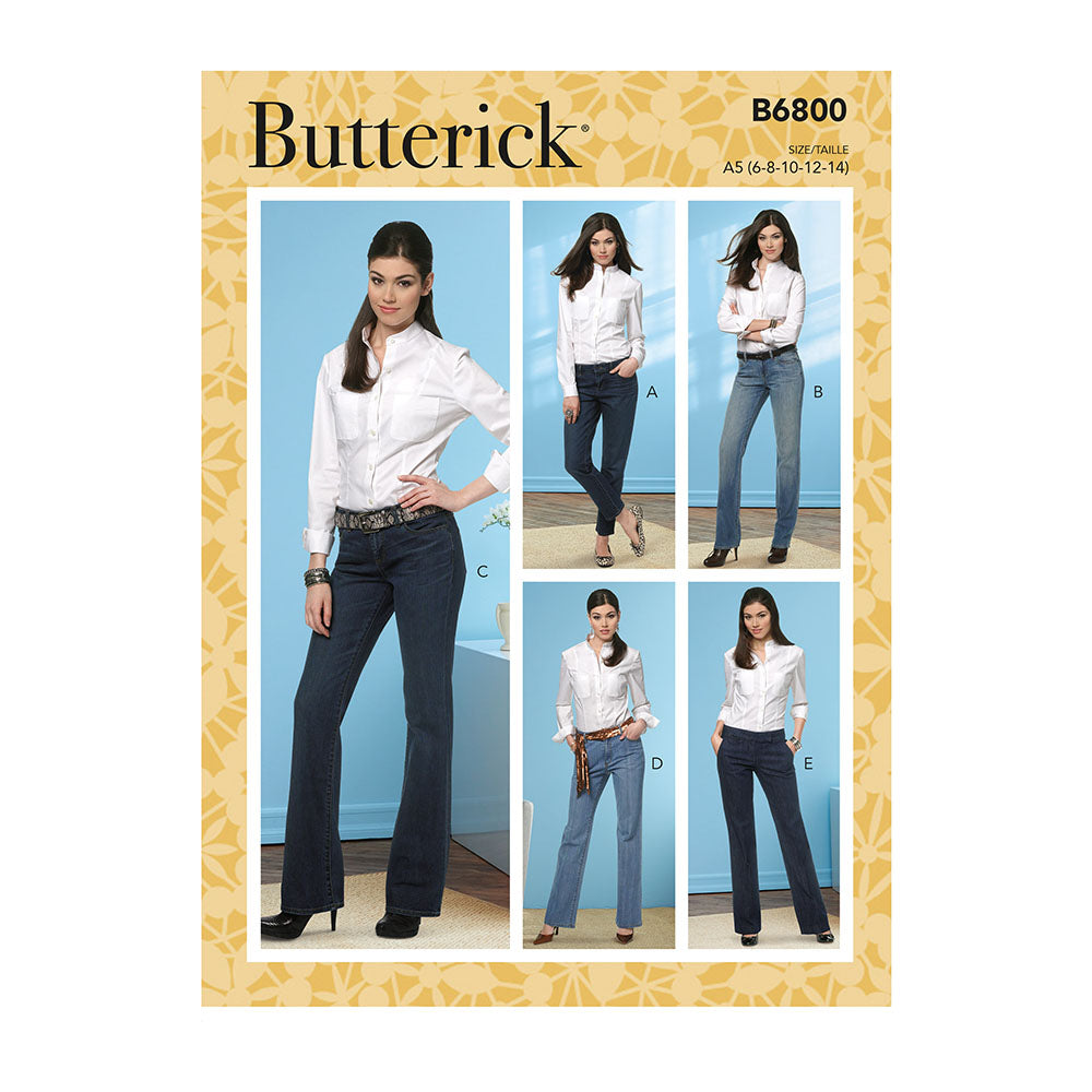 BUTTERICK B6800 Misses Jeans & Trousers