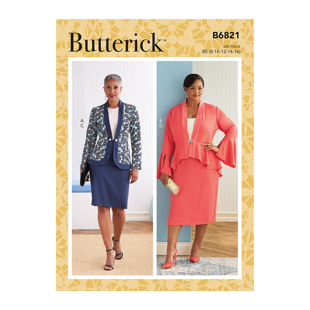 BUTTERICK B6821 Miss/Plus Jacket & Skirt