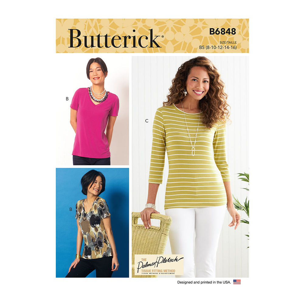BUTTERICK B6848 Misses Tshirt & Tank Top