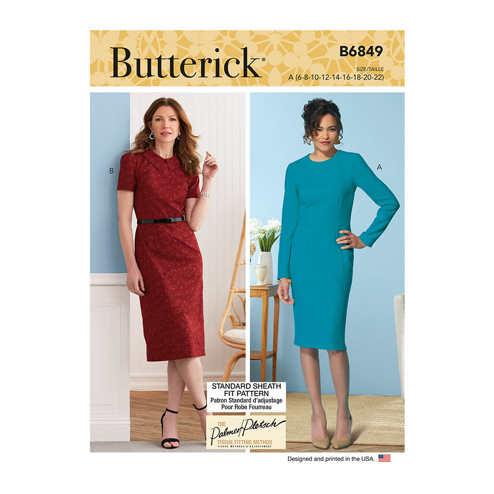 BUTTERICK B6849 Misses Dress & Collar