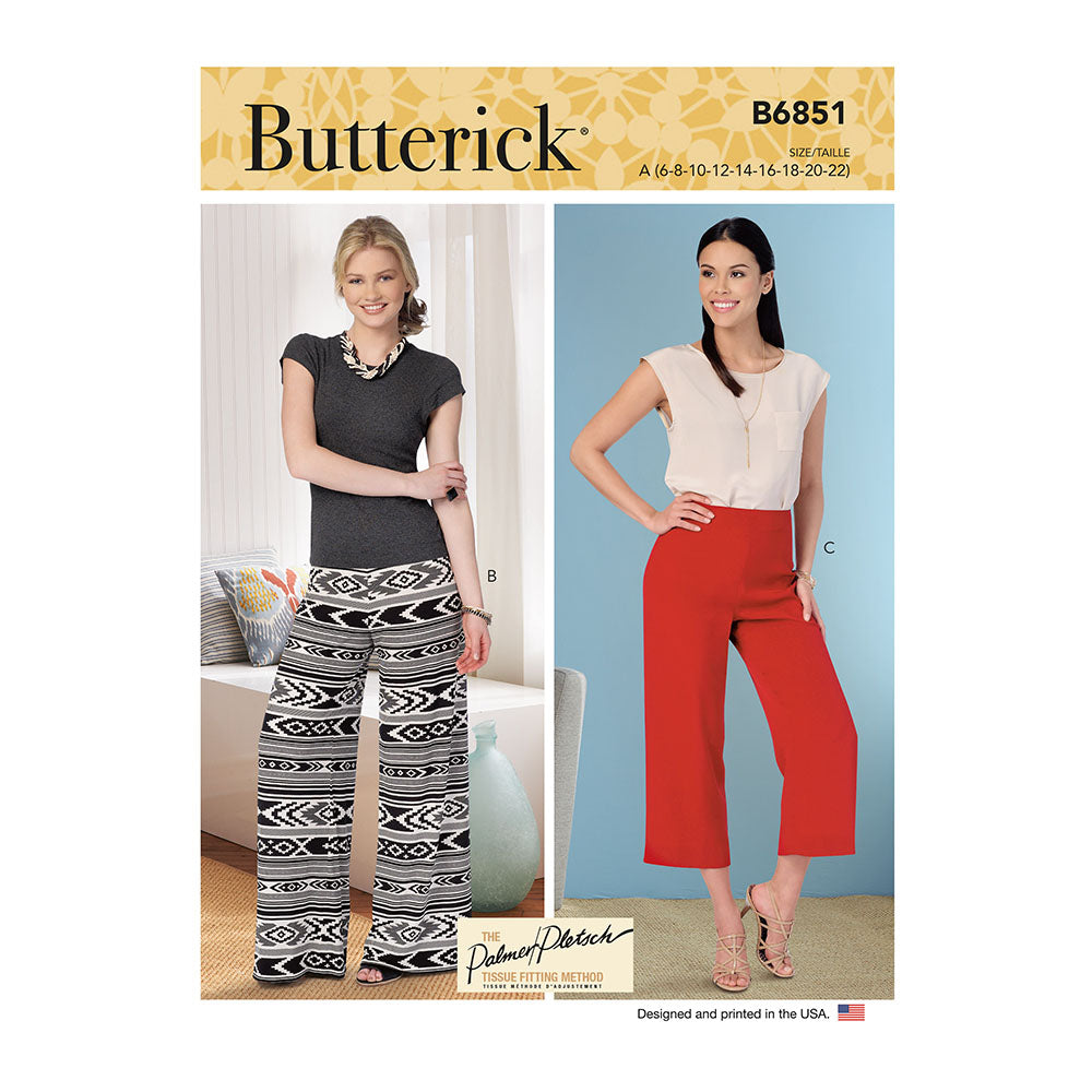 BUTTERICK B6851 Miss Shorts, Cpri, Pnts