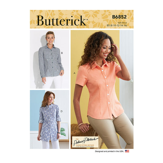 BUTTERICK B6852 Misses Buttondown Shirt