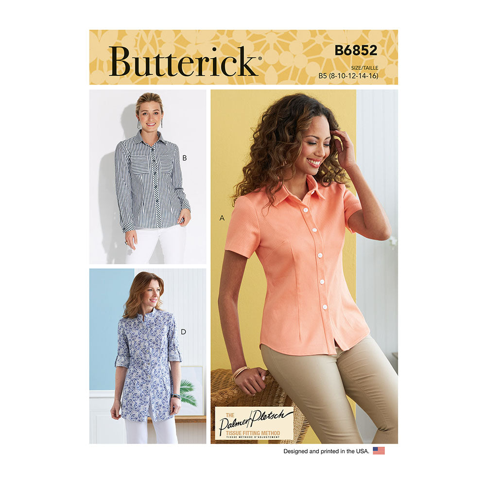 BUTTERICK B6852 Misses Buttondown Shirt