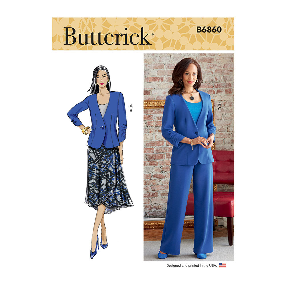 BUTTERICK B6860 Misses' & Women'S Jacket, Skirt & Pants