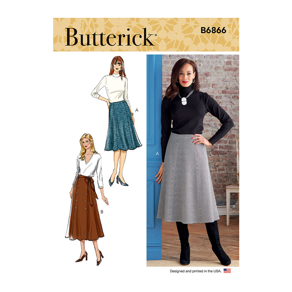 BUTTERICK B6866 Misses' Skirt & Sash