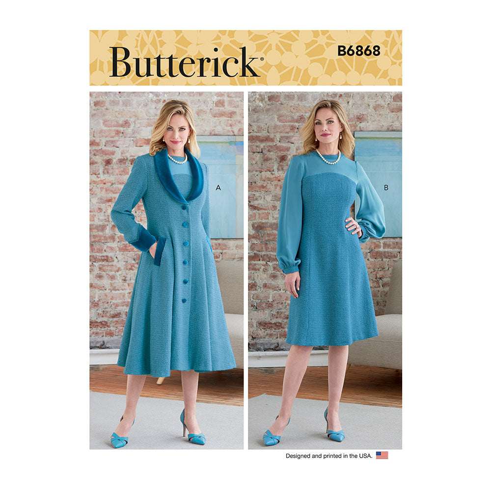 BUTTERICK B6868 Misses' & Women'S Coat & Dress