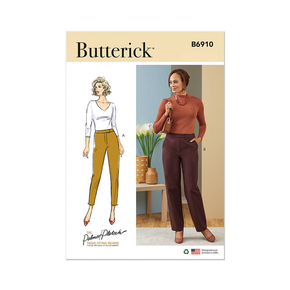 BUTTERICK B6910 Misses' Contour Band Pants By Palmer/Pletsch