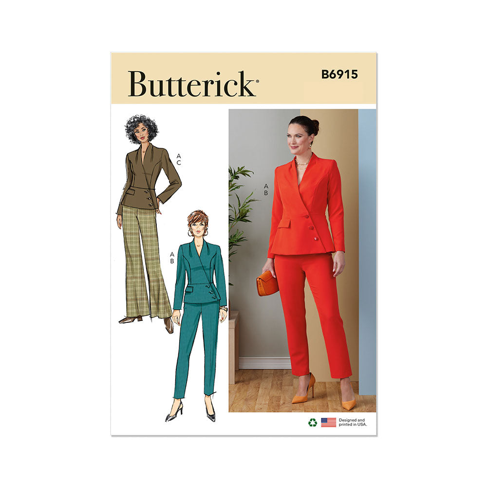 BUTTERICK B6915 Misses' Jacket and Pants