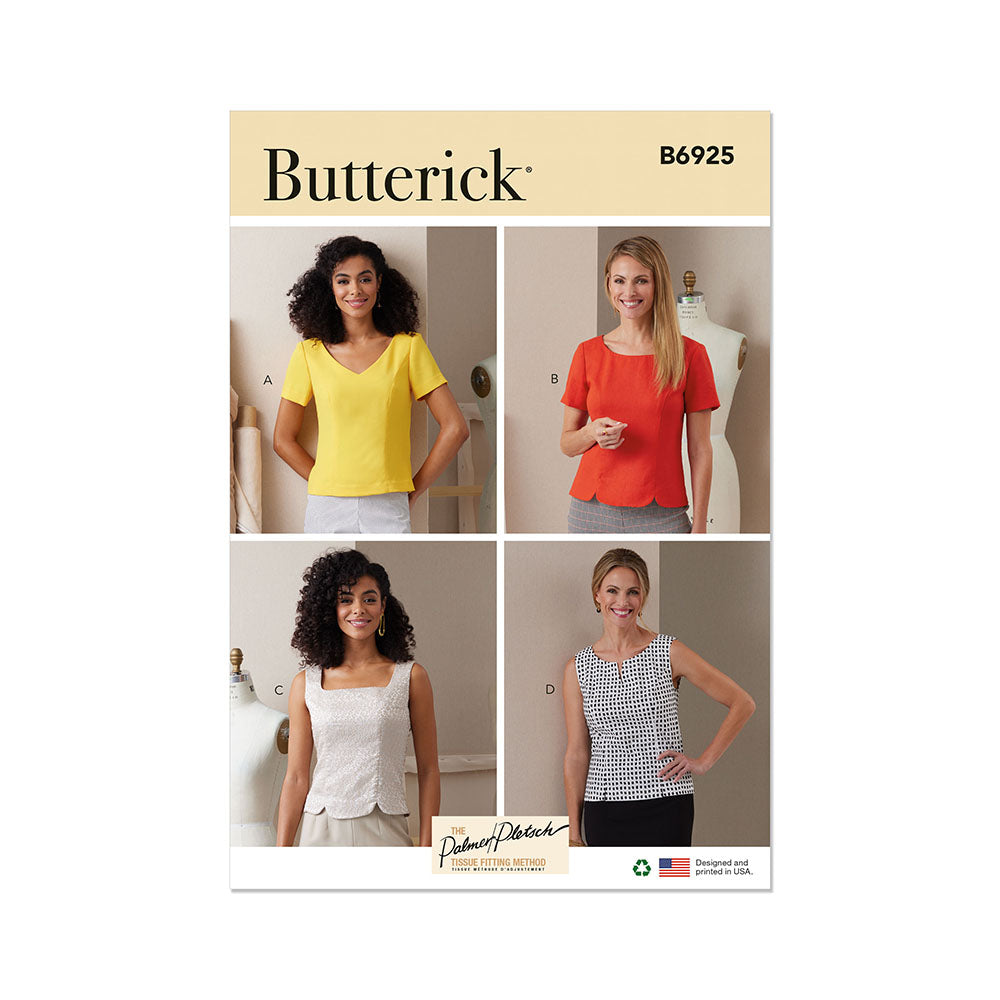 BUTTERICK B6925 Misses' Tops By Palmer/Pletsch