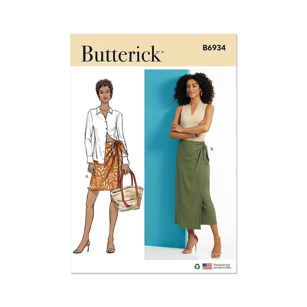 BUTTERICK B6934 Misses' Wrap Skirt in Two Lengths