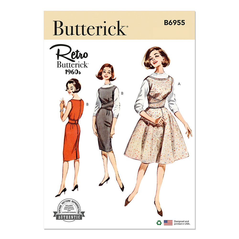 BUTTERICK B6955 Misses' Shallow Necked Jumper