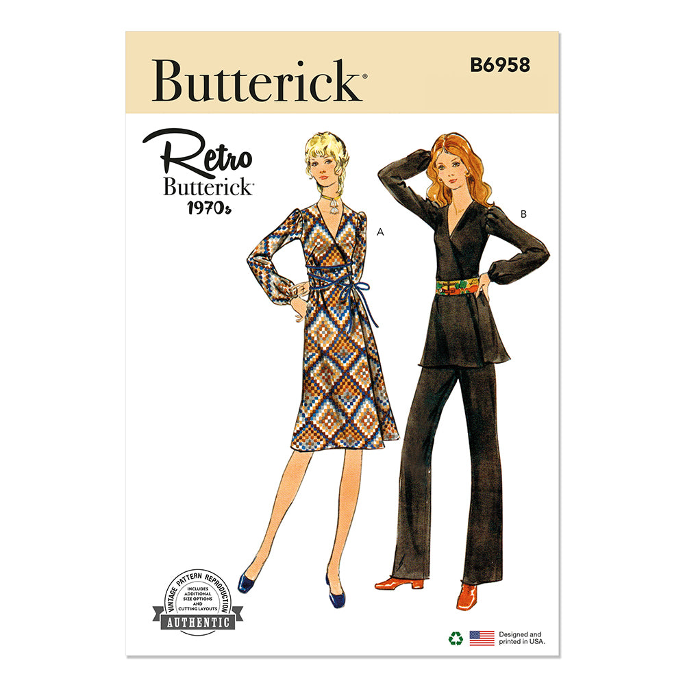 BUTTERICK B6958 Misses' Dress, Tunic And Pants