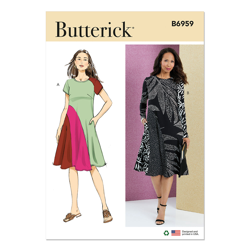 BUTTERICK B6959 Misses' Dress With Short And Long Sleeves