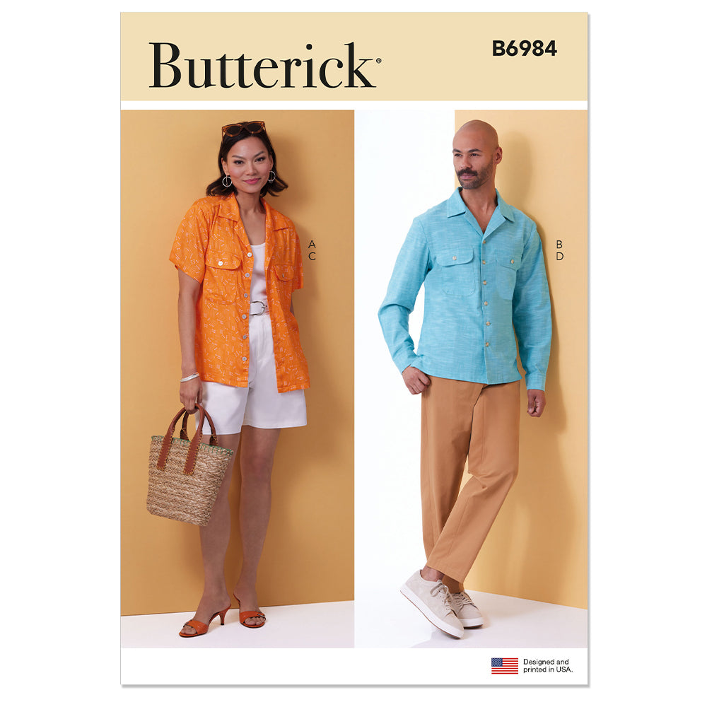 BUTTERICK B6984 Unisex  Shirts, Shorts and Pants