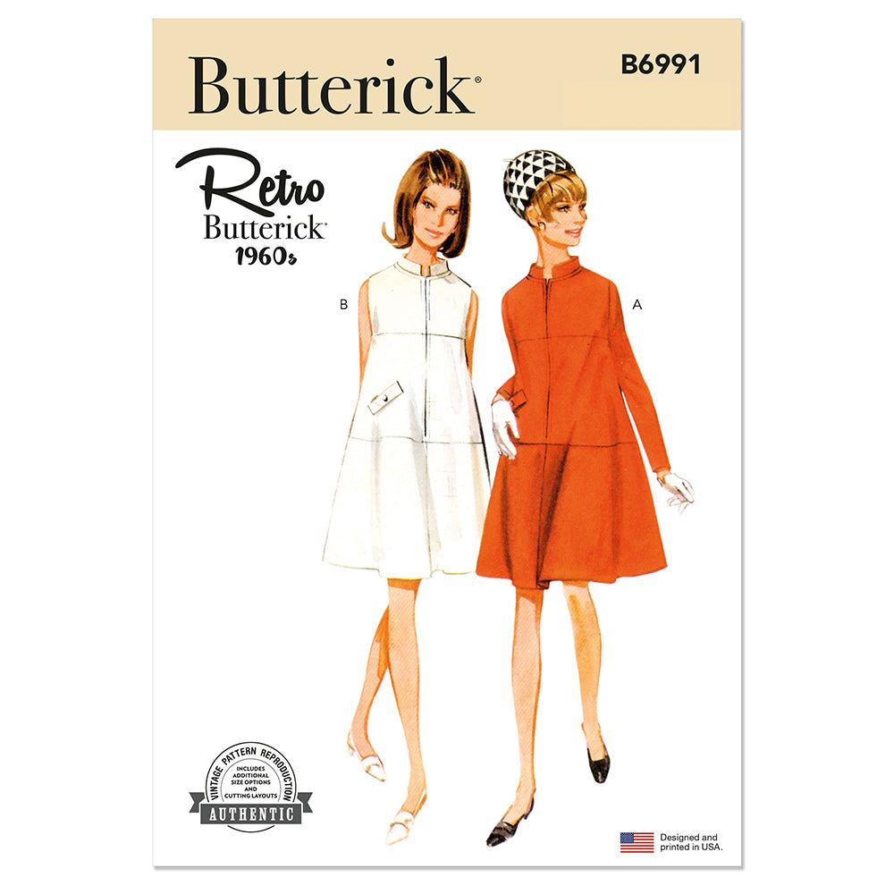 BUTTERICK B6991 Misses' Dress with Sleeve Variations