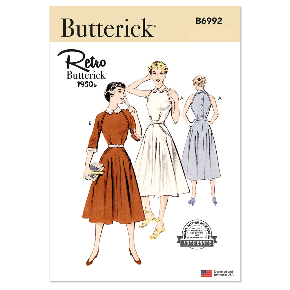 BUTTERICK B6992 Misses' Dress with Sleeve Variations