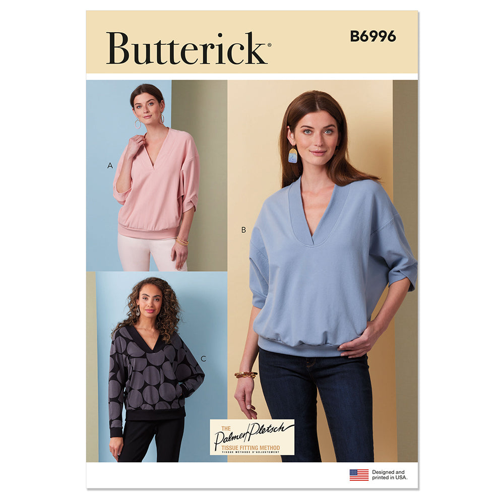 BUTTERICK B6996 Misses' Knit Tops by Palmer/Pletsch