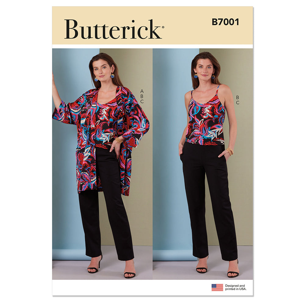 BUTTERICK B7001 Misses' Jacket, Camisole and Pants