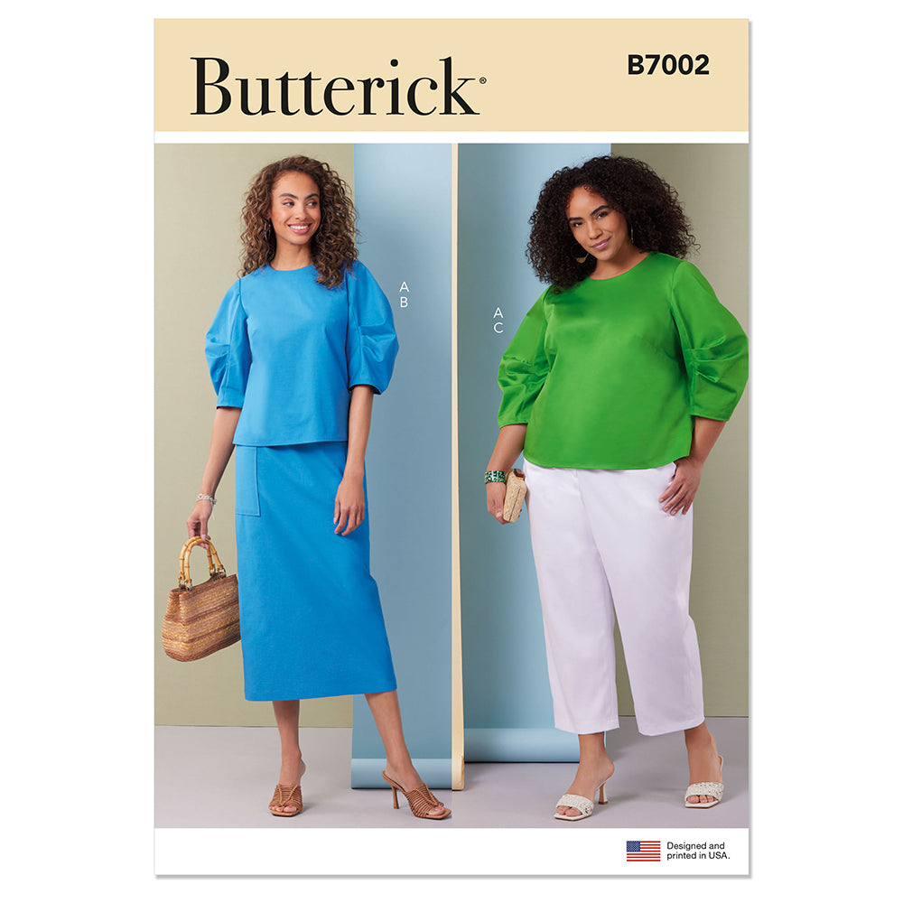 BUTTERICK B7002 Misses’ and Women's Top, Skirt and Pants