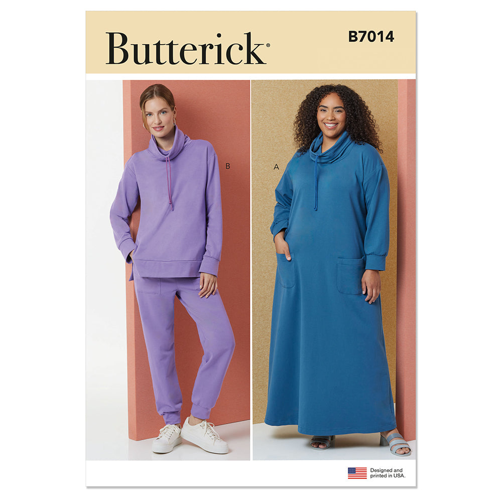 BUTTERICK B7014 Misses' and Women's Lounge Dress, Top and Pants