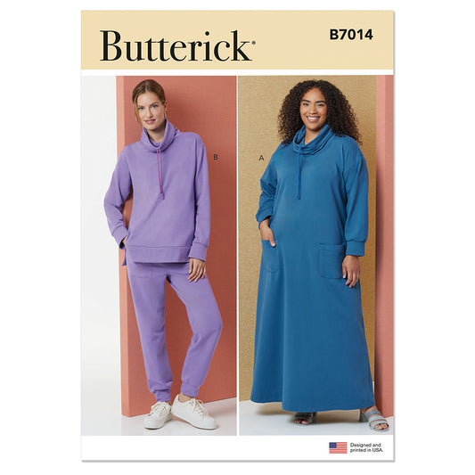 BUTTERICK B7014 Misses' and Women's Lounge Dress, Top and Pants