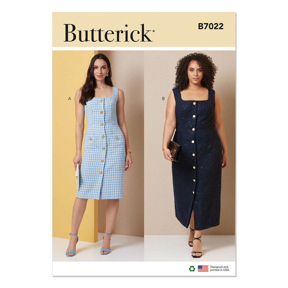 BUTTERICK B7022 Misses' and Women's Dress in Two Lengths with Petite Lines