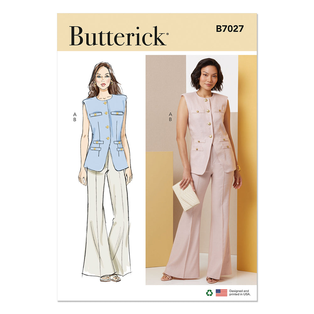 BUTTERICK B7027 Misses' Vest and Pants
