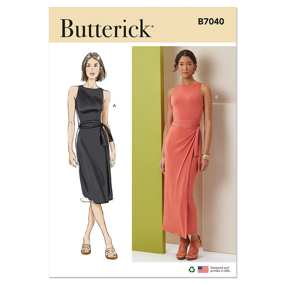 BUTTERICK B7040 Misses' and Miss Petite Knit Dress in Two Lengths